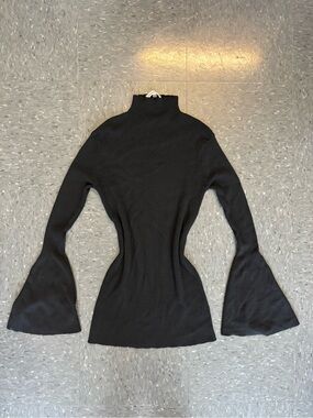 Sugarlips Black Ribbed Mock Neck Sweater